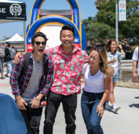 students at festival