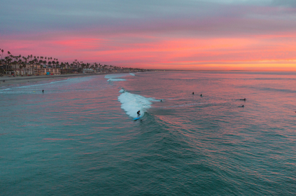 sunset on beach